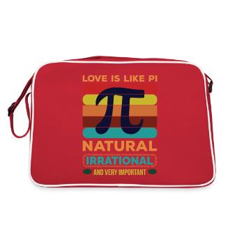 Pi Day Day Circle Number Pi - Retro Bag - red/white - Back