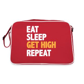 Leitungsmonteur Monteur Elektriker Freileitung - Retro Tasche - Rot/Weiß - Hinten