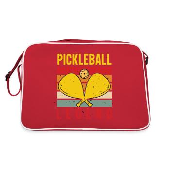Raquette de balle de joueur de balle de paddle de pickleball de sport - Sac Retro - rouge/blanc - Dos