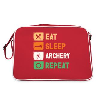 Bow Arrow Archery Sagittarius Hunting Sport Bow - Retro Bag - red/white - Back