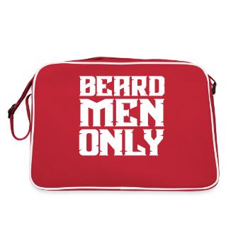 Barbe complète et porteur de barbe Cheveux de barbe Moustache - Sac Retro - rouge/blanc - Dos