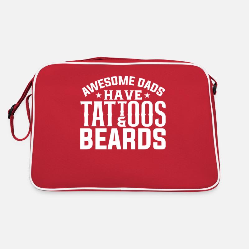 Father Tattoo Beard Dad Cool Tattooed Art Retro Bag
