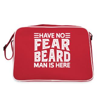 Barbe complète et porteur de barbe Cheveux de barbe Moustache - Sac Retro - rouge/blanc - Dos