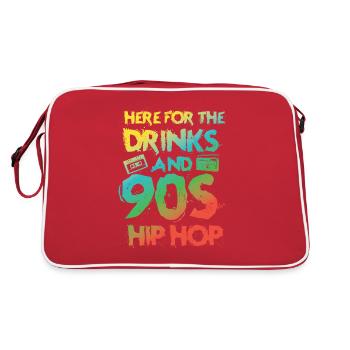 90s HipHop Old School Rap Music Fans - Retro Bag - red/white - Back