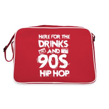 90s HipHop Old School Rap Music Fans - Retro Bag - red/white - Back