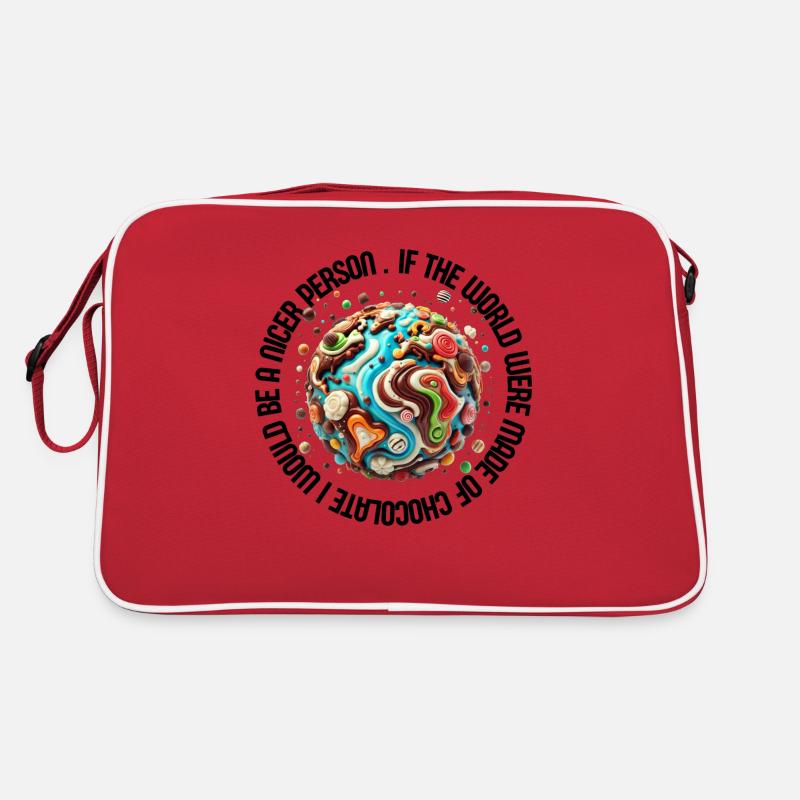 SchokoladenPlanet - Retro Tasche - Rot/Weiß