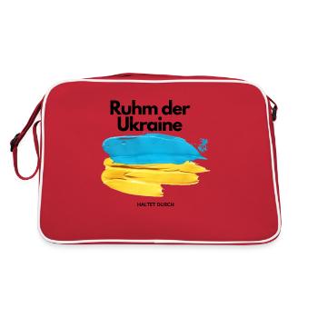 Glory of Ukraine Peace Stop War - Retro Bag - red/white - Back