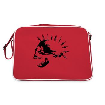 spike_skull_c_1c - Retro Bag - red/white - Back