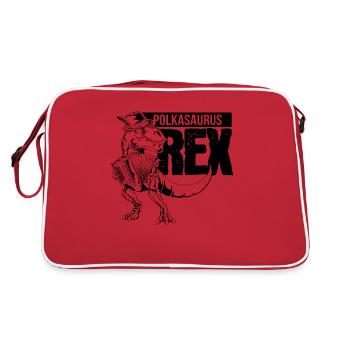 Polkasaurus Rex Styrian Harmonica Gift - Retro Bag - red/white - Back