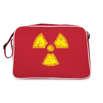 Radioactif / Symbole Radioactivité - Sac Retro - rouge/blanc - Dos