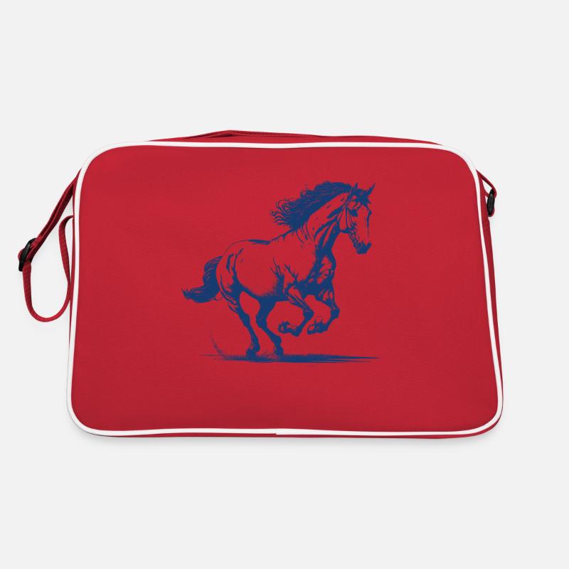 Trabrennpferd Retro Tasche
