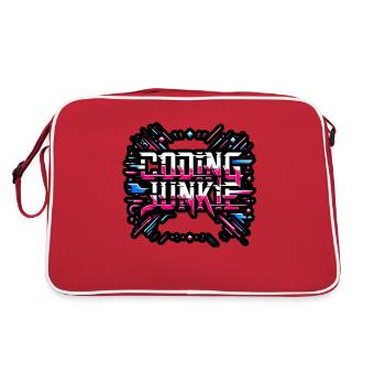 Coding Junkie 15 - Retro Tasche - Rot/Weiß - Hinten