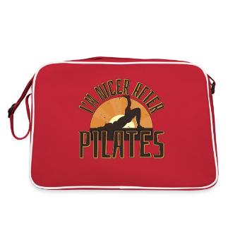 I'm Nicer After Pilates - Retro Bag - red/white - Back