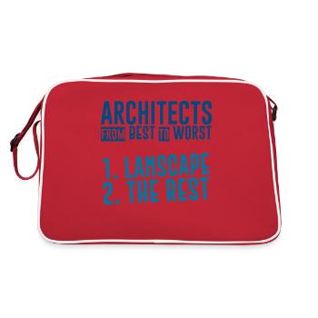 Architectes du meilleur au pire 1. Paysage 3 - Sac Retro - rouge/blanc - Dos