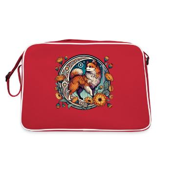 Poméranien - Sac Retro - rouge/blanc - Dos