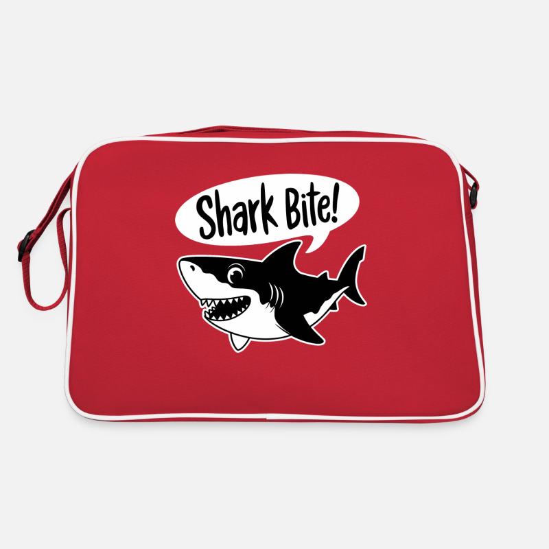 Shark Bite! - Funny Shark Retro Bag