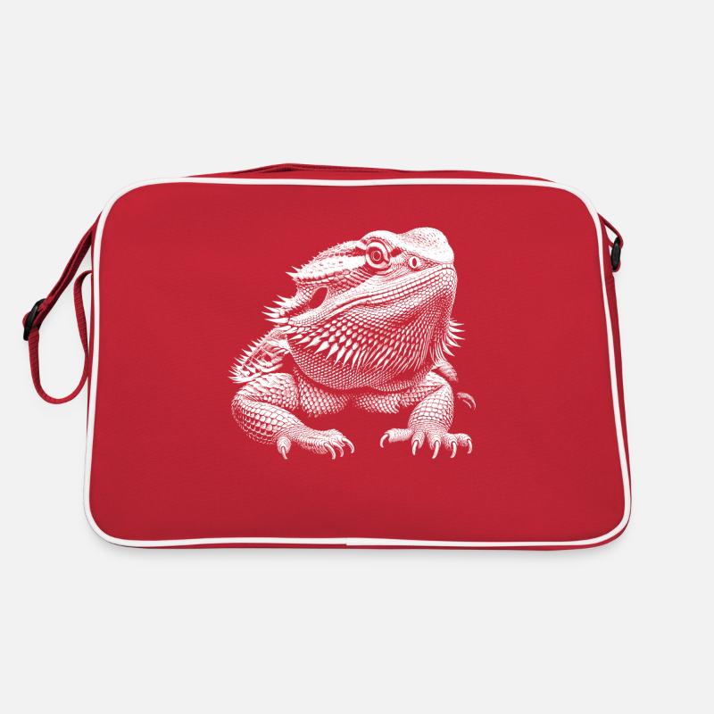 Bartagame - Retro Tasche - Rot/Weiß
