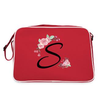Lettre s fleurs - Sac Retro - rouge/blanc - Dos