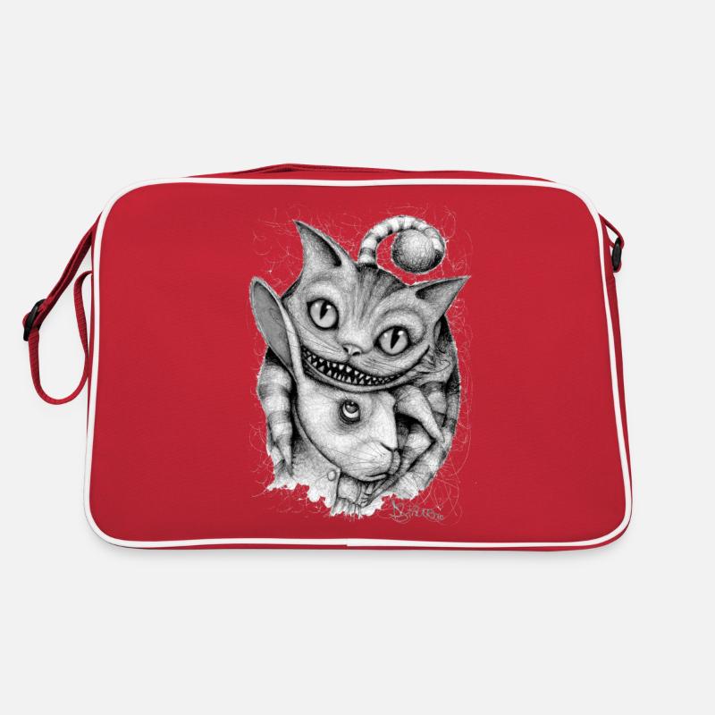 Stregatto & Weißlack - Retro Tasche - Rot/Weiß