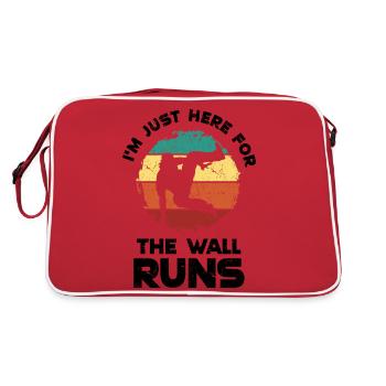 Parkour Sprüche - Retro Tasche - Rot/Weiß - Hinten