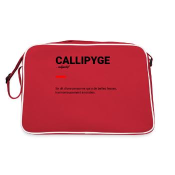 Callipyge définition - Sac Retro - rouge/blanc - Dos