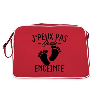 J'peux pas je suis enceinte - Sac Retro - rouge/blanc - Dos