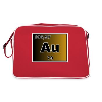 Gold - Retro Tasche - Rot/Weiß - Hinten