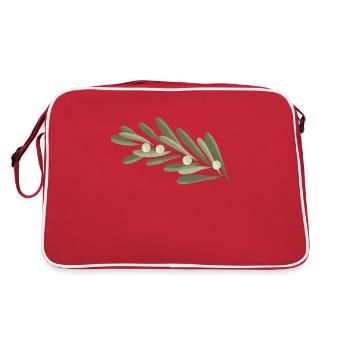 Branch Olive Branch Flower - Retro Bag - red/white - Back