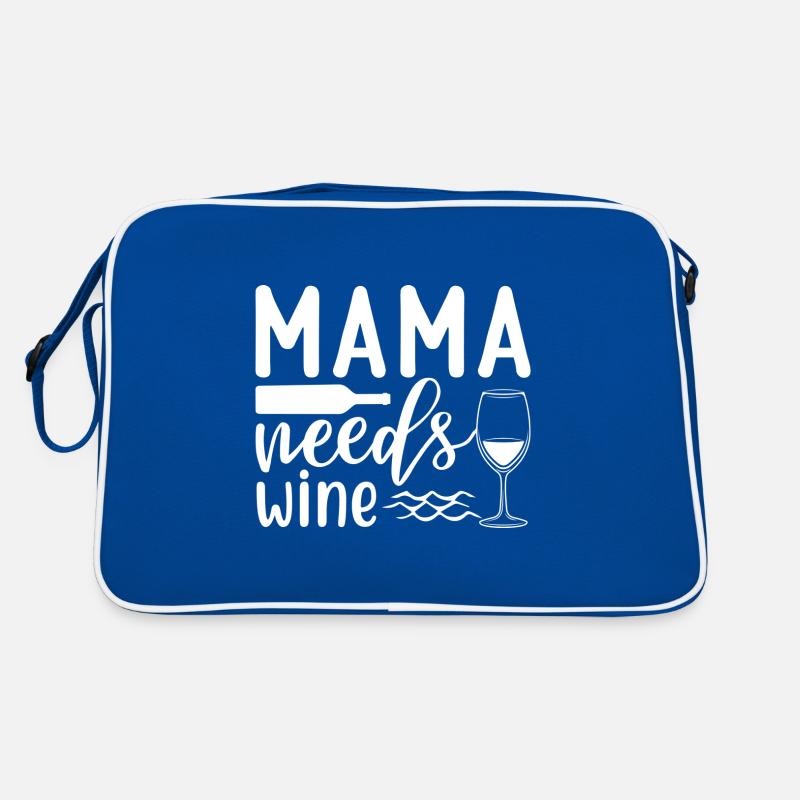Mom needs wine funny saying Retro Bag