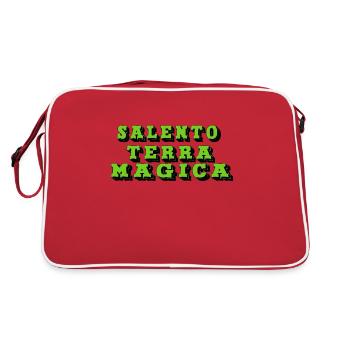 Salento T-Shirt "Salento Terra magica" - Retro Tasche - Rot/Weiß - Hinten