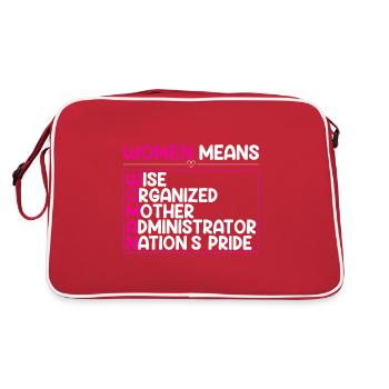 Femme forte Femmes Pouvoir Journée de la femme fière - Sac Retro - rouge/blanc - Dos