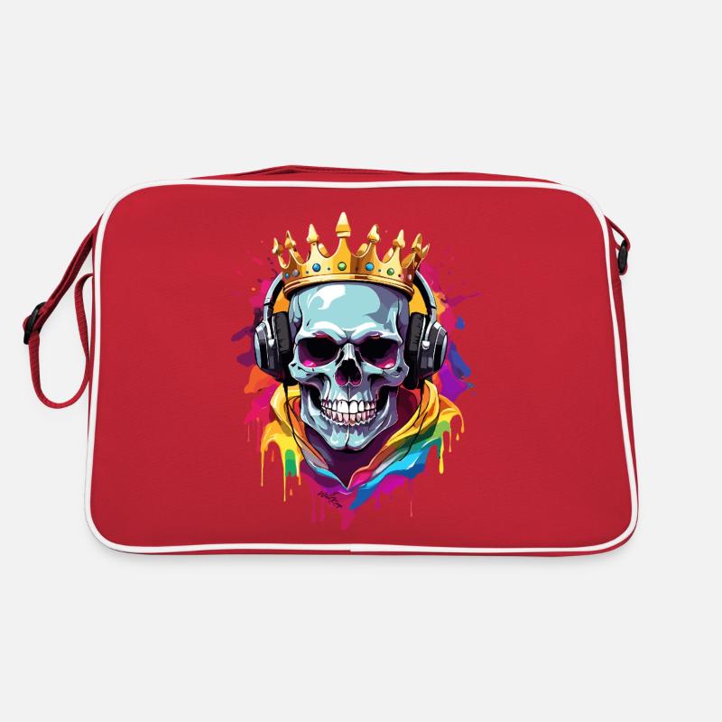 Kopfhörer - Retro Tasche - Rot/Weiß