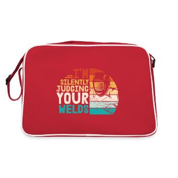 Welder Occupation Heat Steel Gas WIG MAG Welding - Retro Bag - red/white - Back