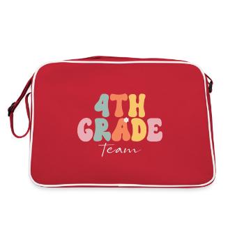 Primary School 4 Grade Fourth Grade Team - Retro Bag - red/white - Back