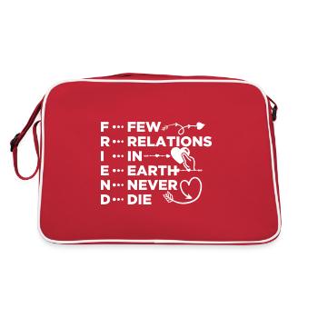 Komplizen Paare Paar Ehepaar Beste Freunde - Retro Tasche - Rot/Weiß - Hinten