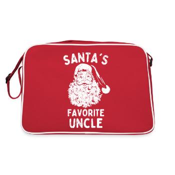 Christmas Uncle Santa's favorite Uncle - Retro Bag - red/white - Back
