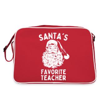 Le professeur de Noël Le professeur préféré du Père Noël - Sac Retro - rouge/blanc - Dos