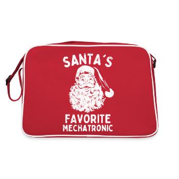 Christmas Mechatronics engineer Santa's Mechatronic - Retro Bag - red/white - Back