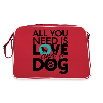 Hündchen - Retro Tasche - Rot/Weiß - Hinten