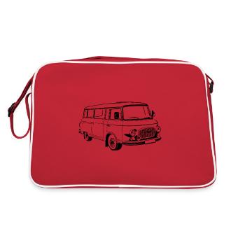 Barkas B1000 - Retro Tasche - Rot/Weiß - Hinten