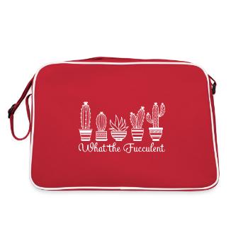 Cactus Fucculent Cactus Garden Cactus Plants - Retro Bag - red/white - Back