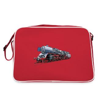 Dampflok BR 03 1010 der DR - Retro Tasche - Rot/Weiß - Hinten