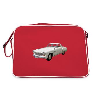 Wartburg 313 in Farbe - Retro Tasche - Rot/Weiß - Hinten