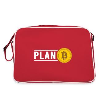 Bitcoin Plan B BTC Satoshi Crypto Hodl Maximalist - Retro Bag - red/white - Back