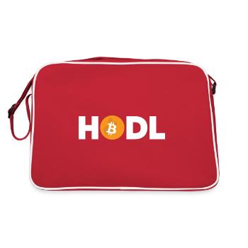 Bitcoin Plan B BTC Satoshi Crypto Hodl Maximalist - Retro Bag - red/white - Back