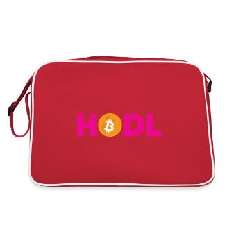 Bitcoin Plan B BTC Satoshi Crypto Hodl Maximalist - Retro Bag - red/white - Back