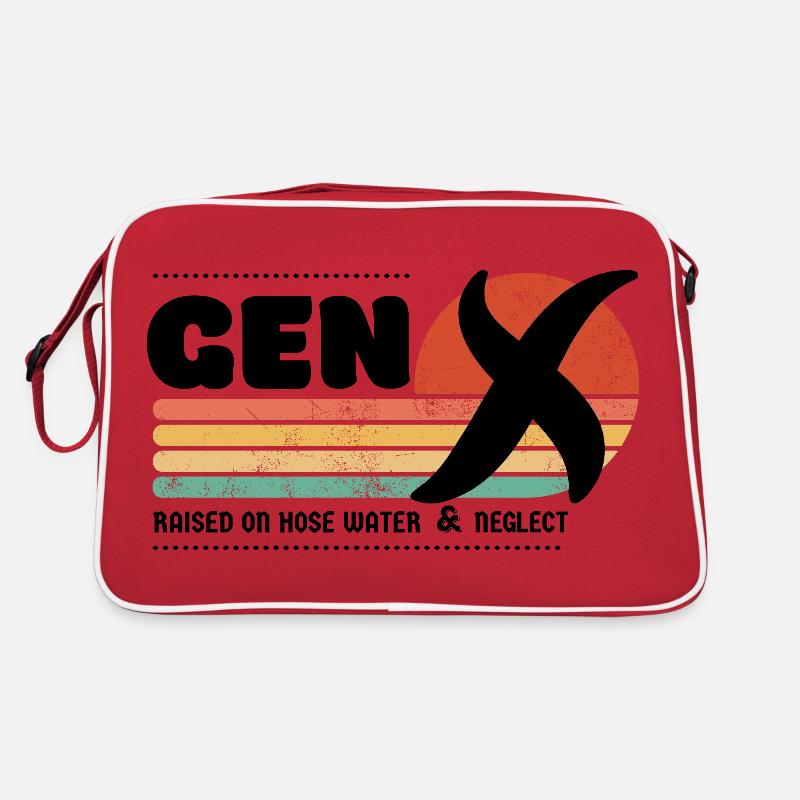 Gen X Sunset - Schwarz Retro Tasche