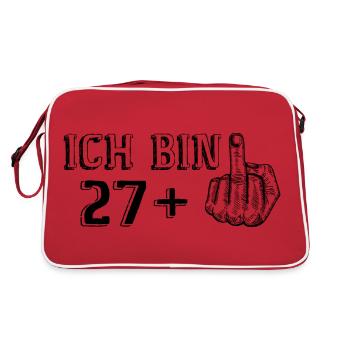 Funny Birthday Gift I'm 27 More 1 - Retro Bag - red/white - Back