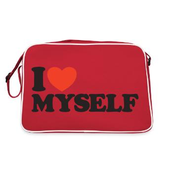 I love myself Confession of self-love - Retro Bag - red/white - Back