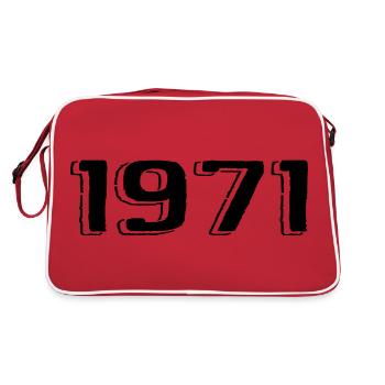 Vintage 1971 Born Birthday Retro 1971 - Retro Bag - red/white - Back